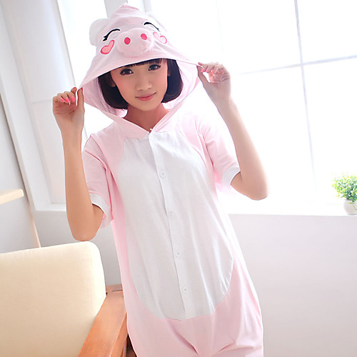 

Adults' Kigurumi Pajamas Piggy / Pig Onesie Pajamas Flannelette Pink Cosplay For Men and Women Animal Sleepwear Cartoon Festival / Holiday Costumes