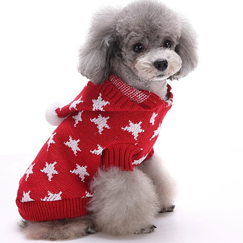 

Dog Halloween Costumes Coat Sweater Geometric Holiday Christmas Outdoor Winter Dog Clothes Puppy Clothes Dog Outfits Red Blue Costume for Girl and Boy Dog Polyster XS S M L XL XXL