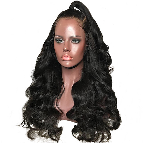 

Synthetic Wig Body Wave Layered Haircut Lace Front Wig Very Long Black#1B Synthetic Hair 58~62 inch Women's Synthetic Black