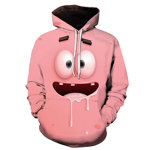 

Men's Plus Size Hoodie 3D Hooded Daily Basic Hoodies Sweatshirts Blushing Pink