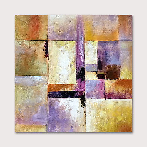 

Oil Painting Hand Painted Square Abstract Pop Art Modern Stretched Canvas