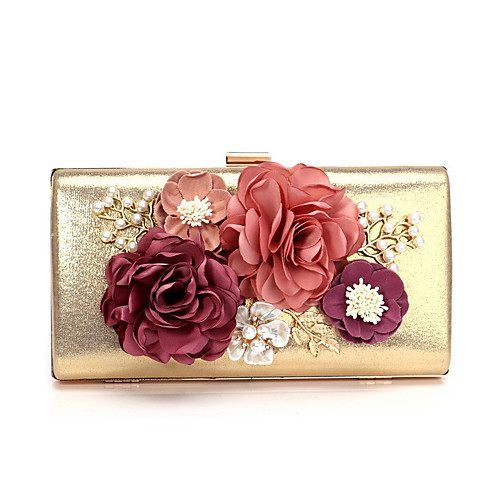 

Women's Flower Polyester Evening Bag Floral Print Black / Gold / Silver