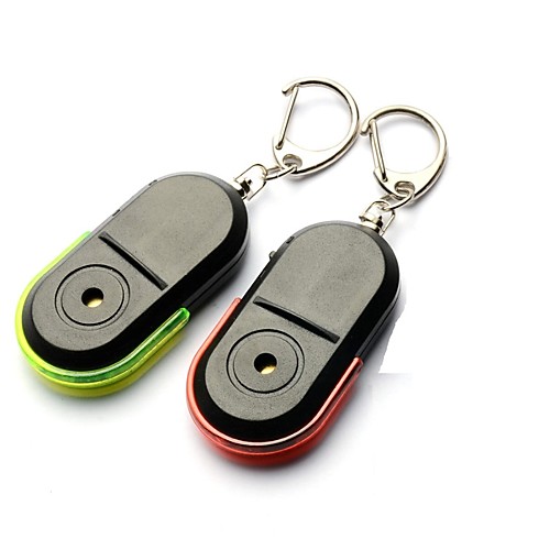 

2PCS Portable Wireless Key Finder Whistle Sensor Anti-lost Alarm Sound LED Light Things Tracker Elderly Anti-lost Alarm Random Color