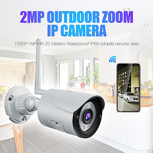 

Wanscam K22 Wireless 1080P 2MP IP Camera 3.6mm Lens 6PCS LEDs Support 3x Digital Zoom (Out On APP) Night Vision Outdoor IP66 Waterproof Onvif Audio Night Vision Remote Access Motion Detection