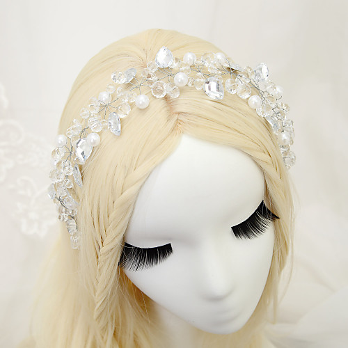 

Crystal / Imitation Pearl / Paillette Headdress with Crystal / Imitation Pearl / Paillette 1 Piece Wedding Headpiece