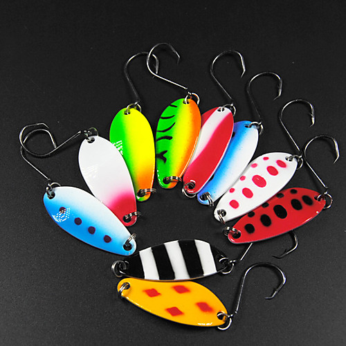 

10 pcs Lure kits Fishing Lures Hard Bait Spoons Sinking Bass Trout Pike Sea Fishing Spinning Jigging Fishing Metal / Freshwater Fishing / Lure Fishing / General Fishing