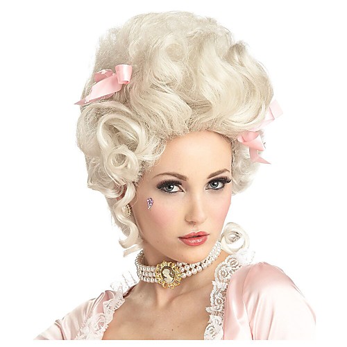 

Costume Accessories Cosplay Wig Curly Marie Antoinette Layered Haircut Wig Blonde Medium Length Platinum Blonde Synthetic Hair 14 inch Women's Women Wedding Youth Blonde hairjoy