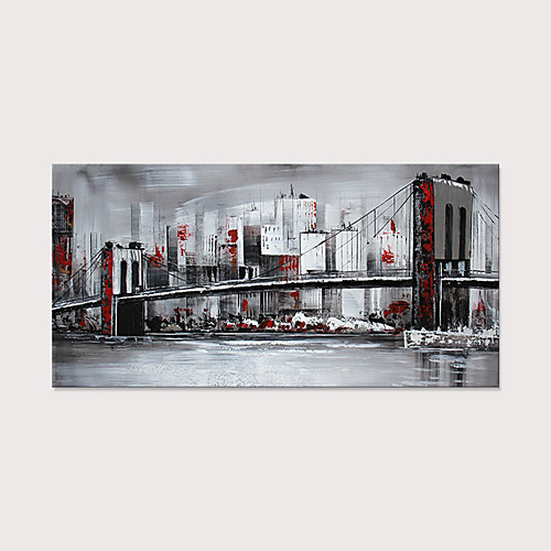 

Oil Painting Hand Painted Horizontal Abstract Landscape Modern Rolled Canvas (No Frame)