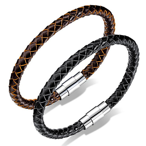

Men's Bracelet Braided Gypsophila Fashion Alloy Bracelet Jewelry Black / Brown For Daily Work