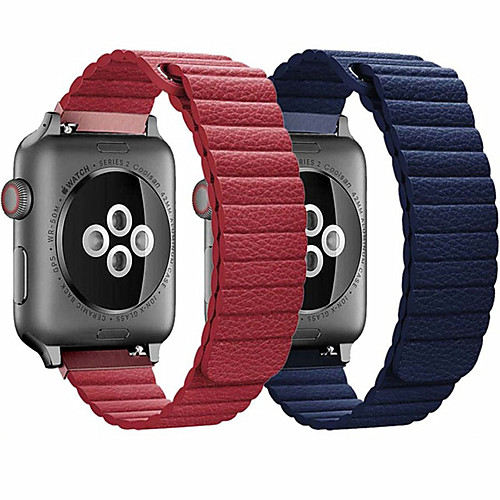 

Genuine Leather loop strap for apple watch band 44mm 40mm 42mm 38mm Leather Magnetic loop bracelet iwatch 5 4 3 2 Accessories