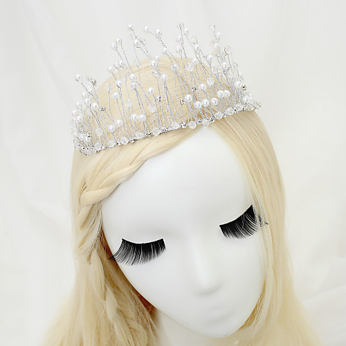 

Wedding Crystal / Imitation Pearl / Rhinestone Headdress with Rhinestone / Crystal / Imitation Pearl 1 Piece Wedding Headpiece
