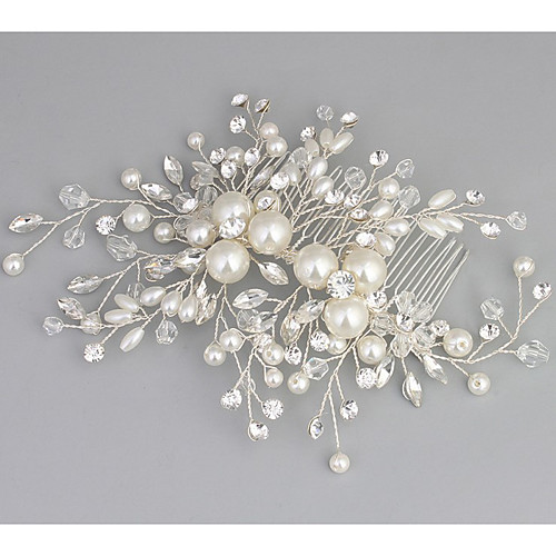 

Crystal / Imitation Pearl / Alloy Hair Combs with Crystal / Imitation Pearl 1 Piece Wedding Headpiece