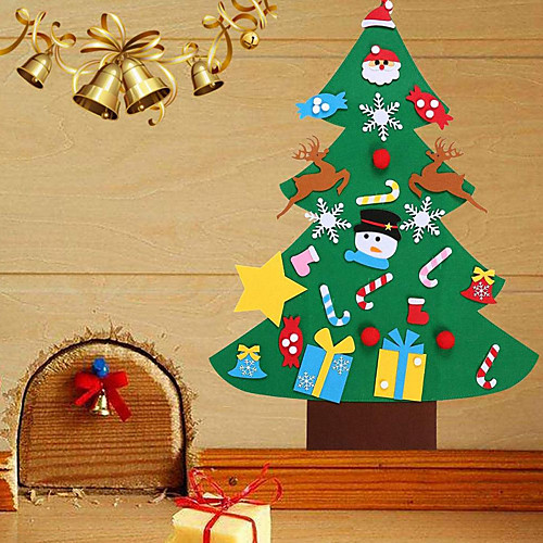 

DIY Felt Christmas Tree New Year Gifts Kids Toys Artificial Tree Wall Hanging Ornaments Christmas Decoration for Home