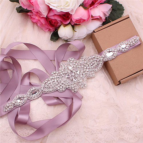 

Satin / Tulle Wedding / Party / Evening Sash With Imitation Pearl / Belt / Appliques Women's Sashes