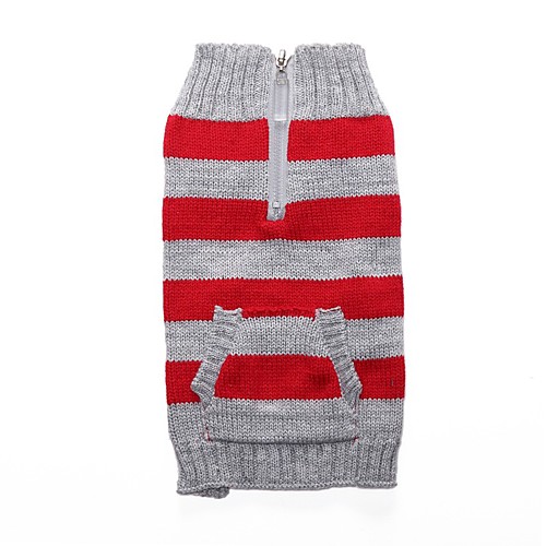 

Dog Cat Sweater Striped Simple Style Winter Dog Clothes Puppy Clothes Dog Outfits Red Blue Costume for Girl and Boy Dog Polyester XXS XS S M L XL