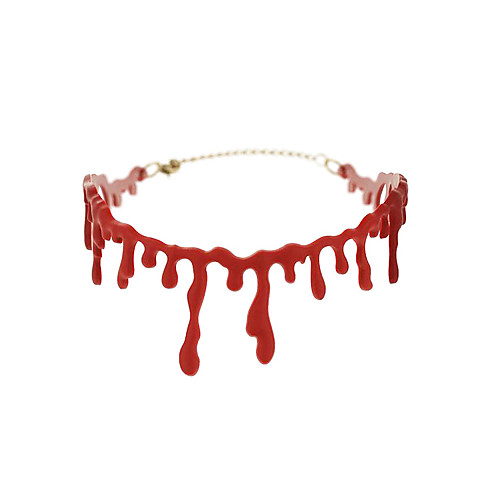 

Witch Blood Sangue Women's Halloween Halloween Festival / Holiday Plastics Red Women's Easy Carnival Costumes / Necklace / Neckwear / Necklace / Neckwear