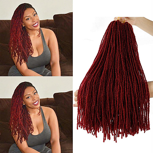 

Faux Locs Dreadlocks Nu Locs Box Braids Natural Color Synthetic Hair Braiding Hair 4 Pieces