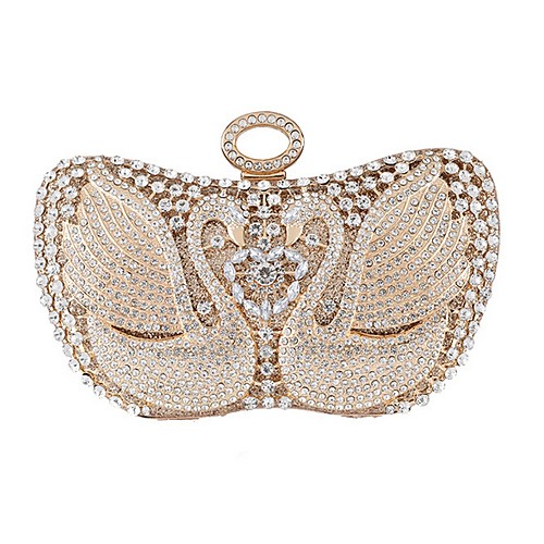 

Women's Crystals Polyester Clutch Black / Gold / Silver