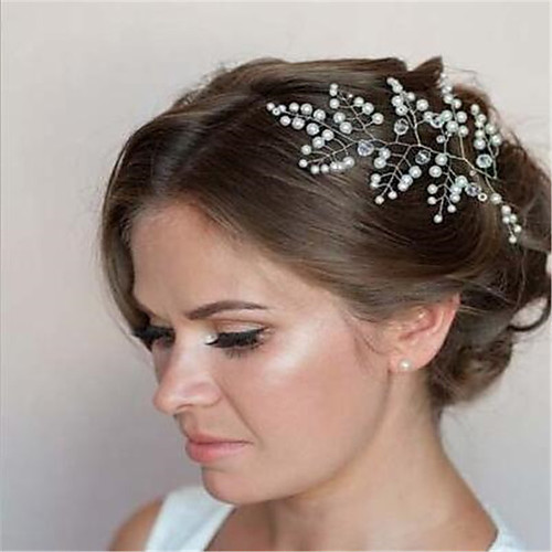 

Crystal / Imitation Pearl Headpiece with Crystal / Faux Pearl 1 Piece Wedding Headpiece