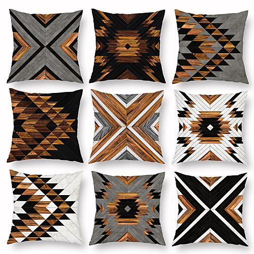 

Set of 1 Home Complex Geometry Peach Suede Pillowcase Summer Pillow Ins Nap Sofa Pillow Pillow