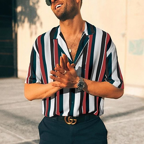 

Men's Striped Shirt Daily Red / Yellow