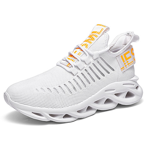 

Men's Spring / Summer Sporty / Casual Athletic Outdoor Trainers / Athletic Shoes Running Shoes Tissage Volant Breathable Shock Absorbing White / Black / Green Slogan