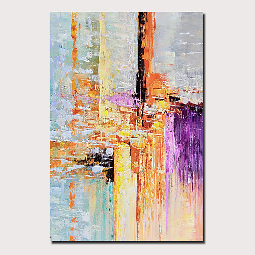 

Oil Painting Hand Painted Vertical Panoramic Abstract Landscape Comtemporary Modern Stretched Canvas