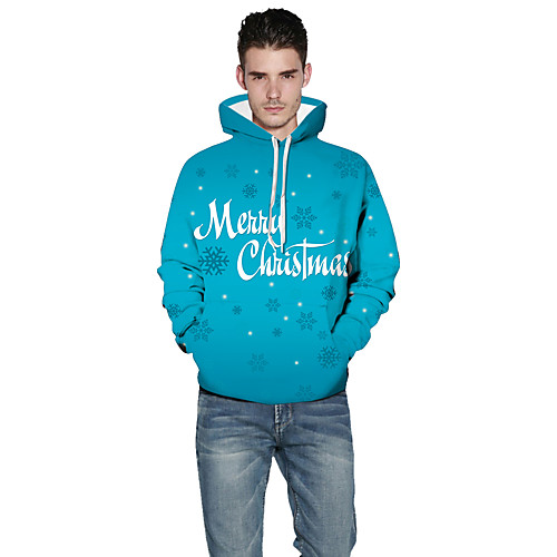 

More Costumes Men's Christmas Daily Wear Christmas Festival / Holiday Terylene Blue Men's Easy Carnival Costumes Holiday / Hoodie / Hoodie