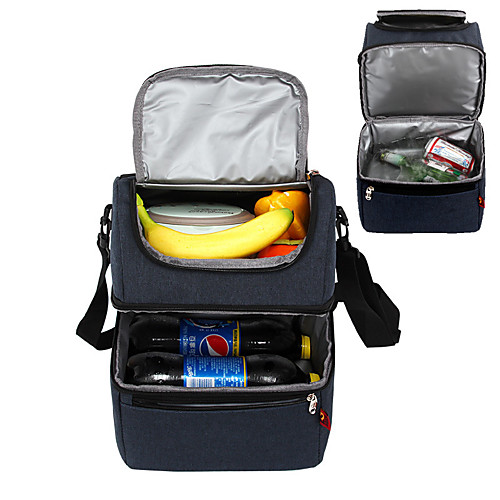 

New Waterproof Frosted Large Capacity Lunch Bag Ice Pack Double Layer Design Refrigerator Oxford Thermos Bag