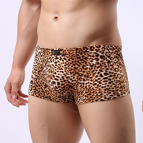 

Men's Basic Boxers Underwear - Normal 1 Piece Low Waist Black Yellow M L XL