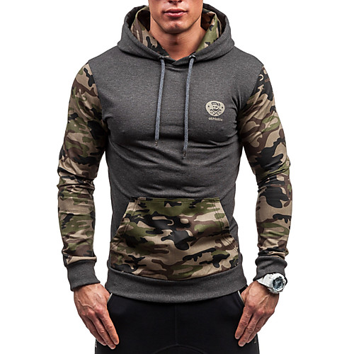 

Men's Hoodie Print / Camo / Camouflage Hooded Casual / Basic Black Light gray Dark Gray Navy Blue US32 / UK32 / EU40 US34 / UK34 / EU42 US36 / UK36 / EU44 US38 / UK38 / EU46