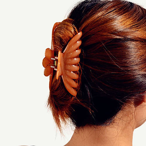 

Women's Hair Claws For School Going out Office & Career Lawn Geometrical Plastic Brown 1