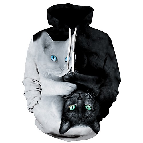 

Men's Plus Size Hoodie 3D Hooded Casual Black US32 / UK32 / EU40 US34 / UK34 / EU42 US36 / UK36 / EU44 US38 / UK38 / EU46