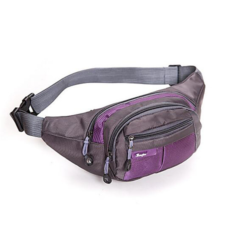 

Running Belt Fanny Pack Waist Bag / Waist pack 1 L for Fishing Hiking Climbing Cycling / Bike Sports Bag Wearable Nylon Running Bag