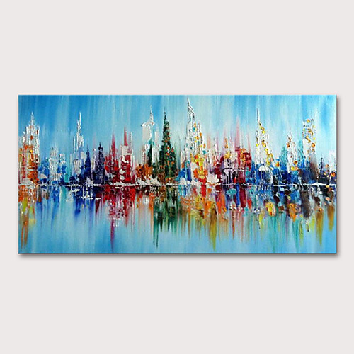 

Oil Painting Hand Painted Horizontal Abstract Abstract Landscape Modern Stretched Canvas