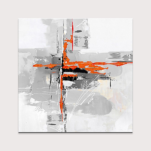 

Oil Painting Hand Painted Square Abstract Modern Rolled Canvas (No Frame)