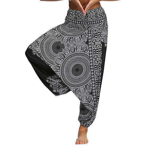 

Women's High Waist Yoga Pants Harem Bloomers Breathable Quick Dry Dark Grey Black Gym Workout Dance Fitness Sports Activewear Loose