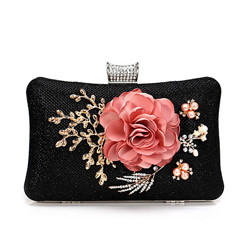 

Women's Flower Polyester Evening Bag Floral Print Black / Gold / Silver