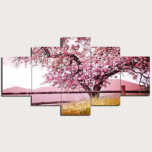 

Print Stretched Canvas Prints - Abstract Traditional Modern Five Panels Art Prints