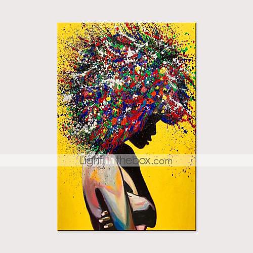 

Oil Painting Hand Painted - Abstract People Modern Rolled Canvas