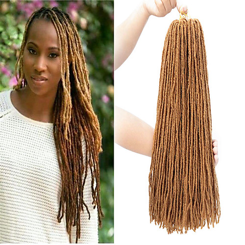 

Braiding Hair Straight Extension Twist Braids Dreadlocks / Faux Locs Synthetic Hair 4 Pieces Hair Braids Natural Color 18 Synthetic Dreadlock Extensions Dreads Locs Birthday Dailywear Gift African