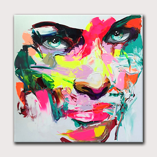 

Oil Painting Hand Painted - Abstract People Modern Rolled Canvas