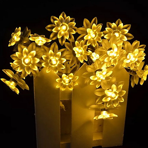 

5m String Lights 20 LEDs 1 set Warm White Solar Decorative Solar Powered