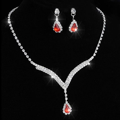 

Women's Drop Earrings Necklace Earrings Jewelry Silver For Wedding 1 set