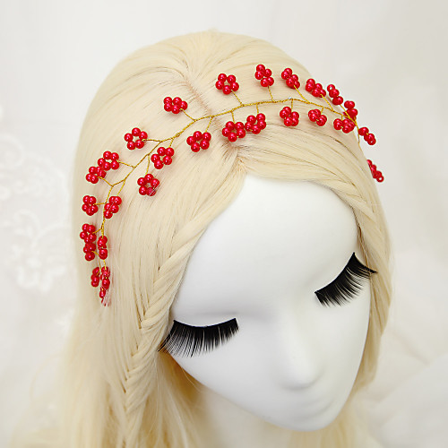 

Imitation Pearl Headdress with Imitation Pearl 1 Piece Wedding Headpiece