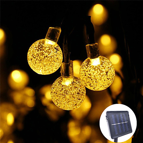 

5m String Lights 30 LEDs 1pc Warm White White Multi Color Thanksgiving Day Christmas Christmas Wedding Decoration Solar Powered