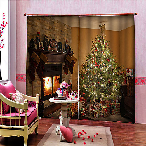 

Christmas Privacy Two Panels Curtain