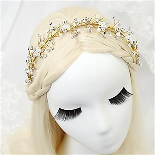 

Imitation Pearl / Rhinestone Headdress with Rhinestone / Imitation Pearl 1 Piece Wedding Headpiece