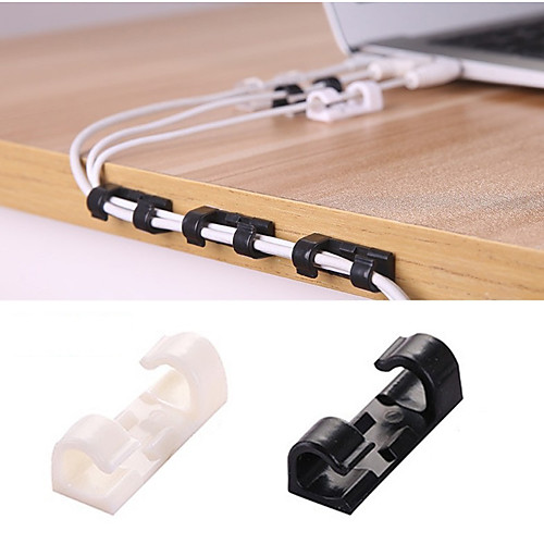 

20pcs Cable Winder Clip Adhesive Charger Clasp Desk Wire Cord Earphone Telephone Line Tie Fixer Organizer Car Wall Clamp Holder