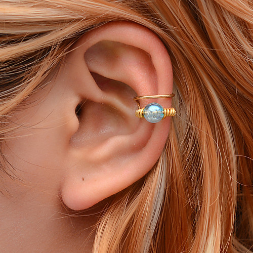 

Women's Ear Cuff Geometrical Joy Earrings Jewelry White / Blue For Carnival